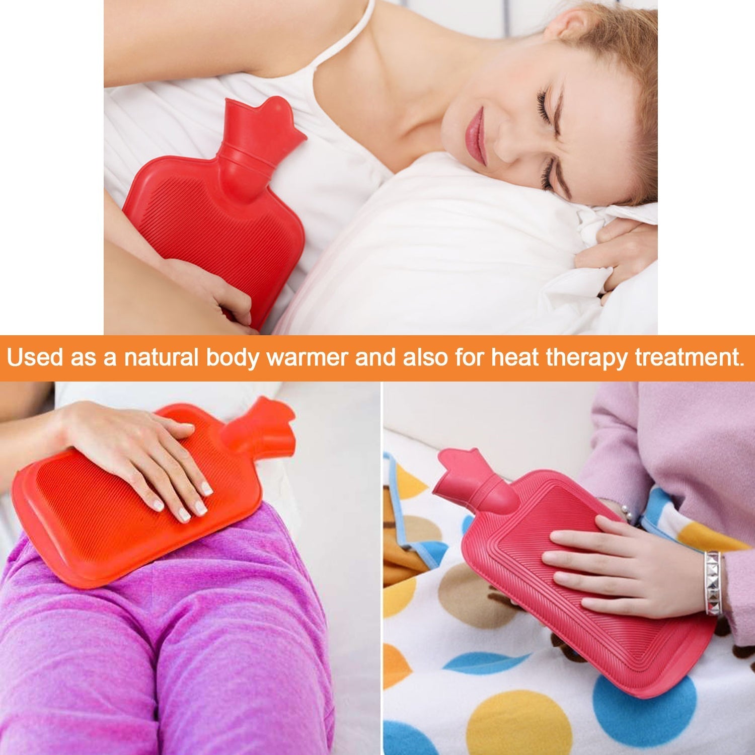 Hot water bag for easy pain relief. Hot water bag for easy pain relief.